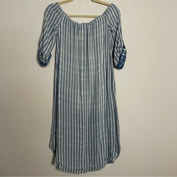 Anthropologie Cloth and Stone Boho Striped Off Shoulder Dress - Picture 13 of 16